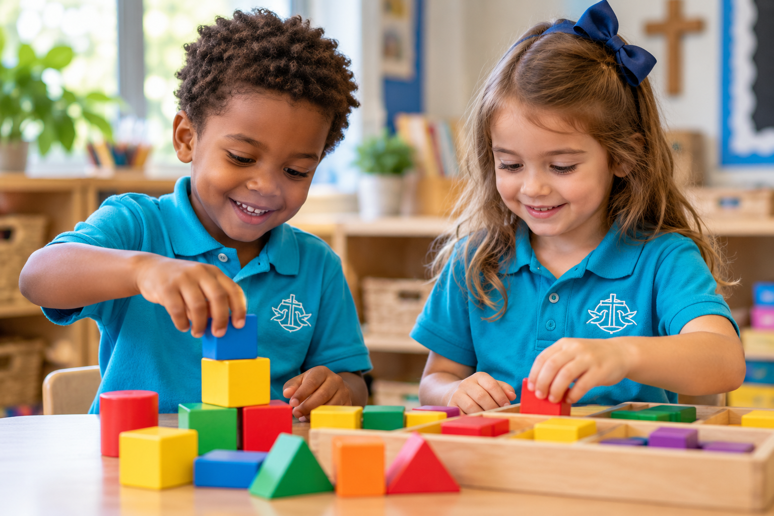 Kindergarten — representative students learning in COCA uniforms