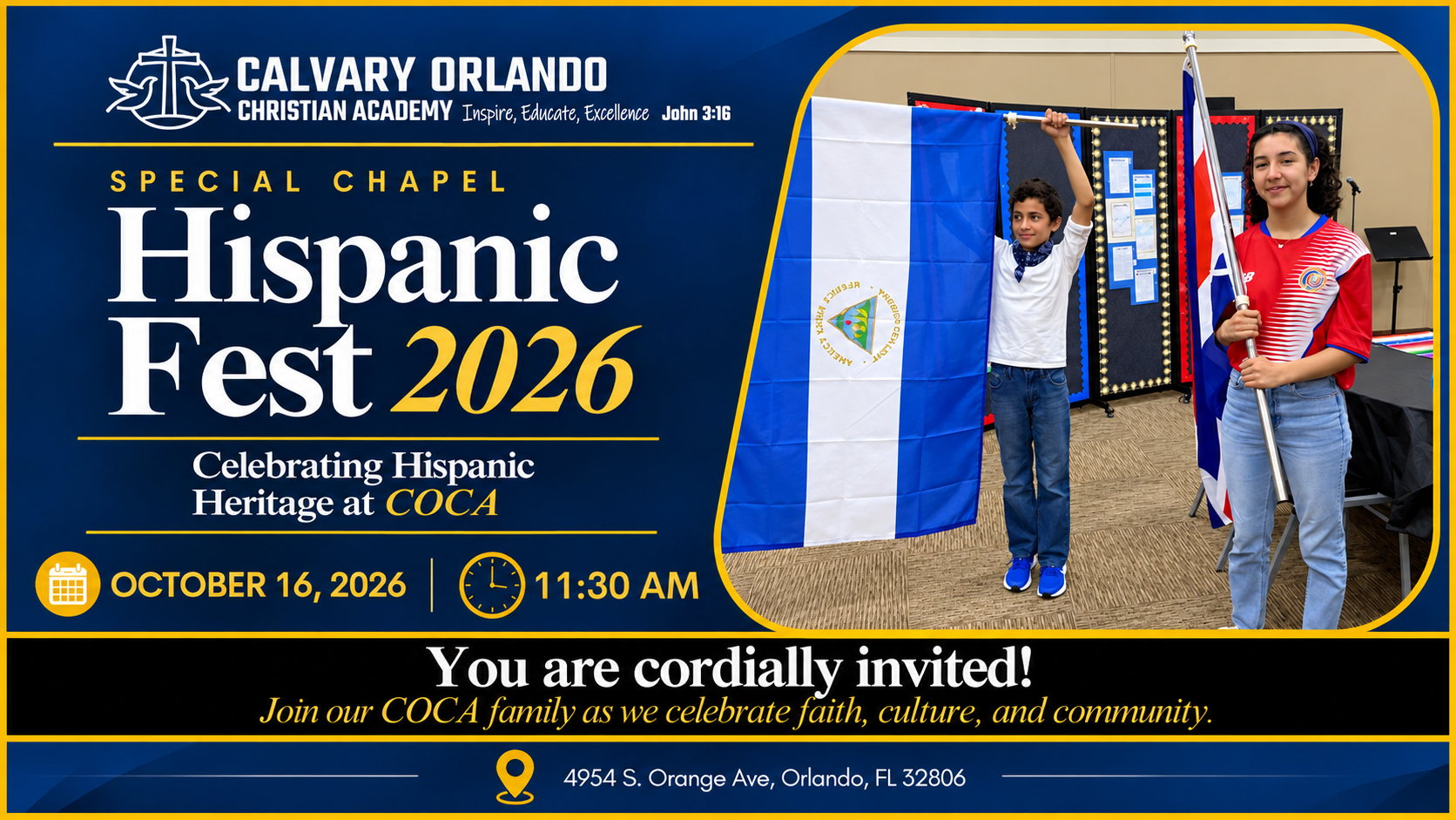 Hispanic Fest 2026 — October 16, 2026 · 11:30 AM