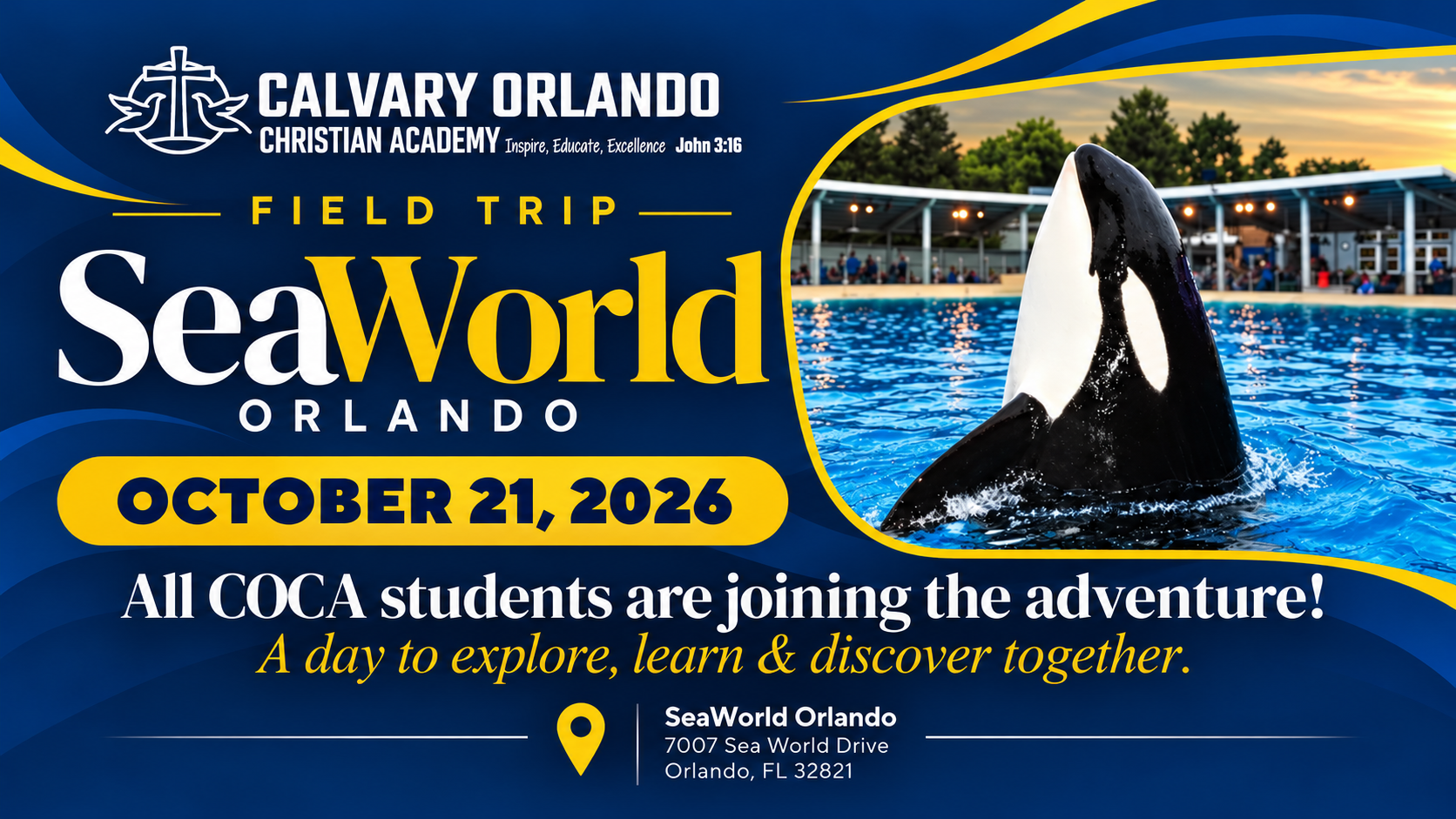 SeaWorld Orlando Field Trip — October 21, 2026